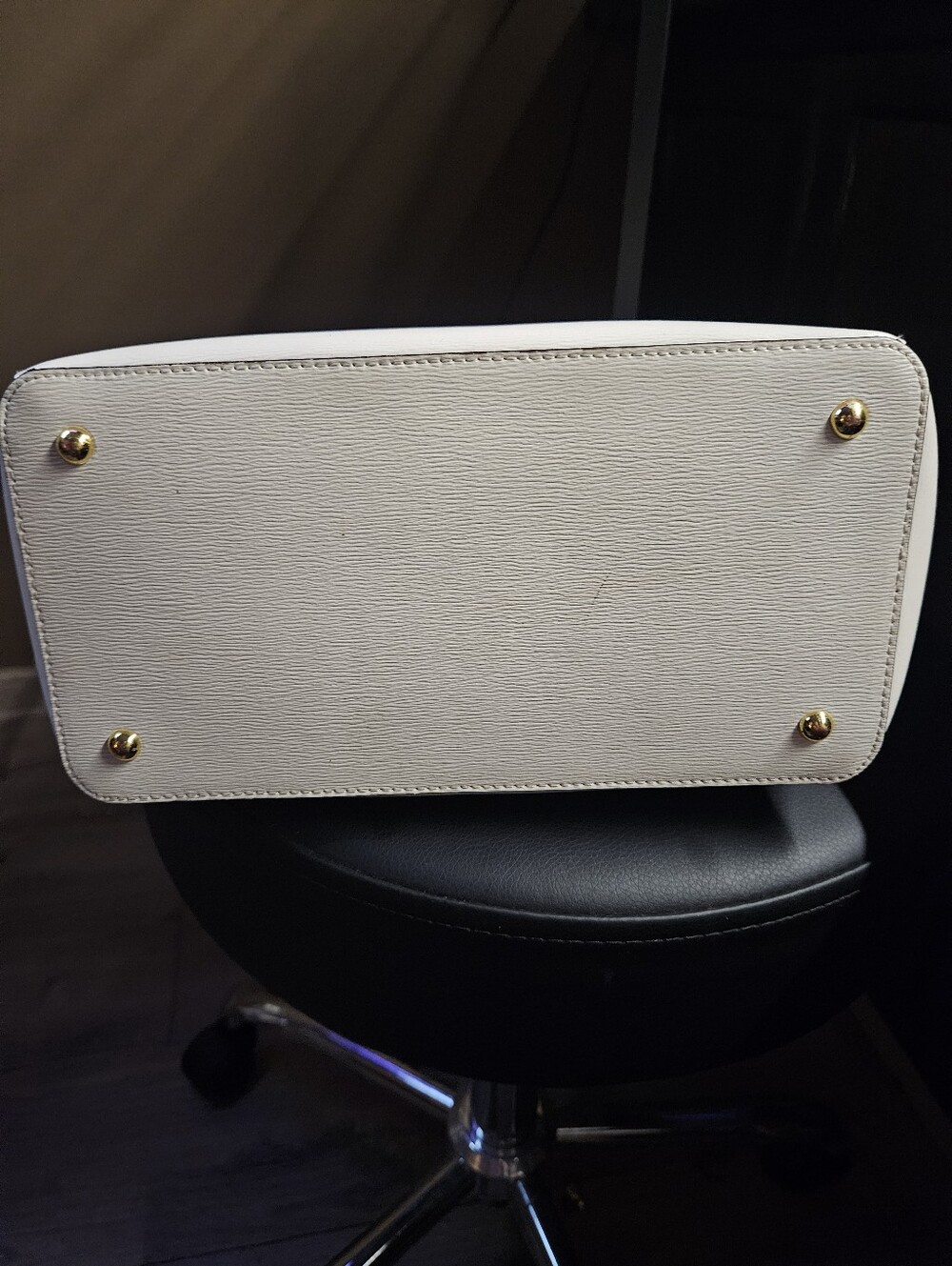 Lauren Ralph Lauren Karly Medium Crosshatch Leather Tote - Picture 9 of 9